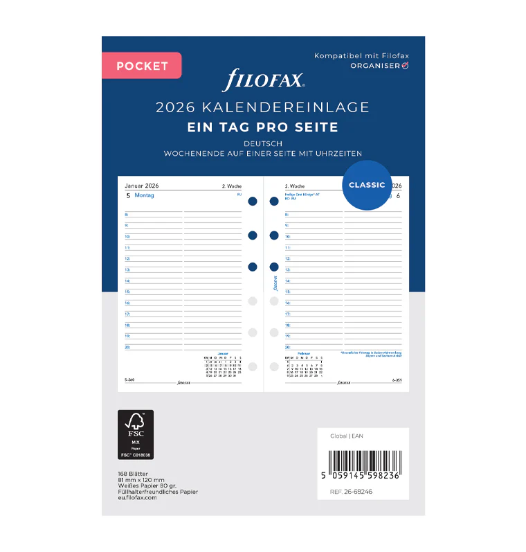 1 Tag / 1 Seite deutsch Pocket 2026