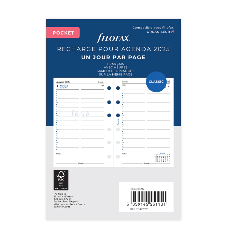 1 Tag / 1 Seite französisch Pocket 2026