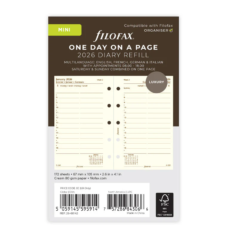 1 Tag / 1 Seite multilingual Mini 2026