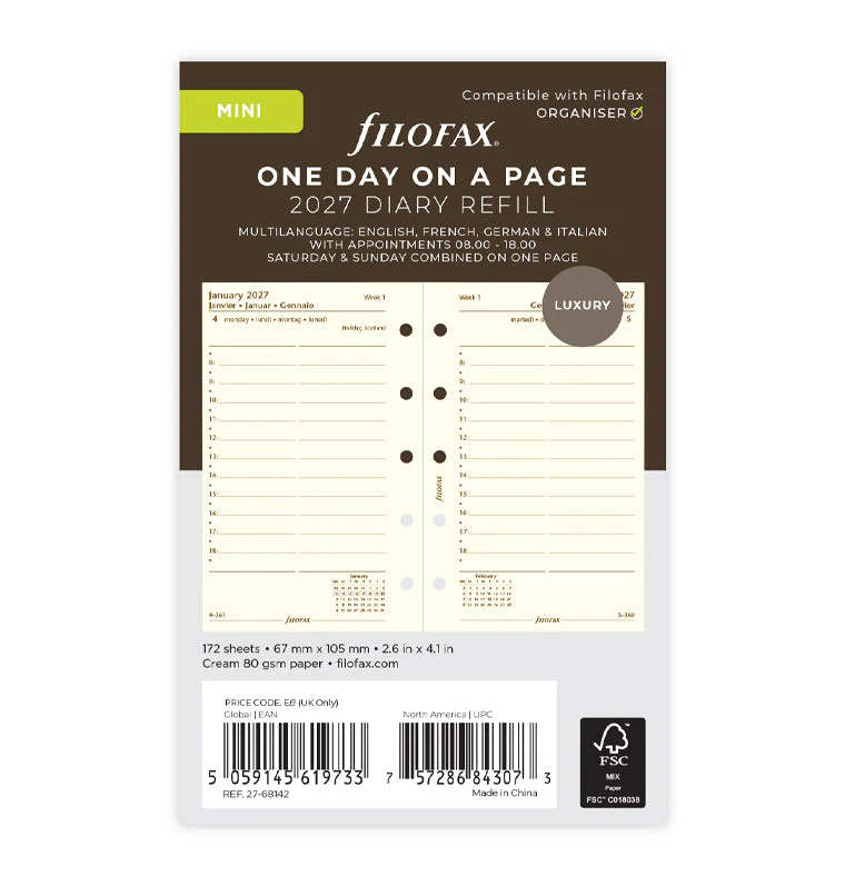 1 Tag / 1 Seite multilingual Mini 2027