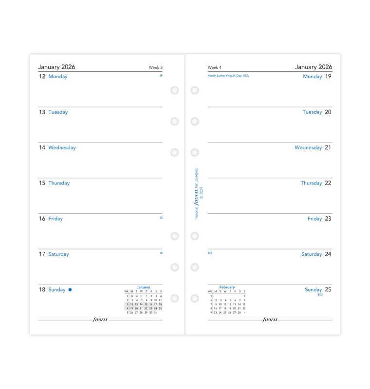 1 Woche / 1 Seite englisch Personal 2026 - Image 4