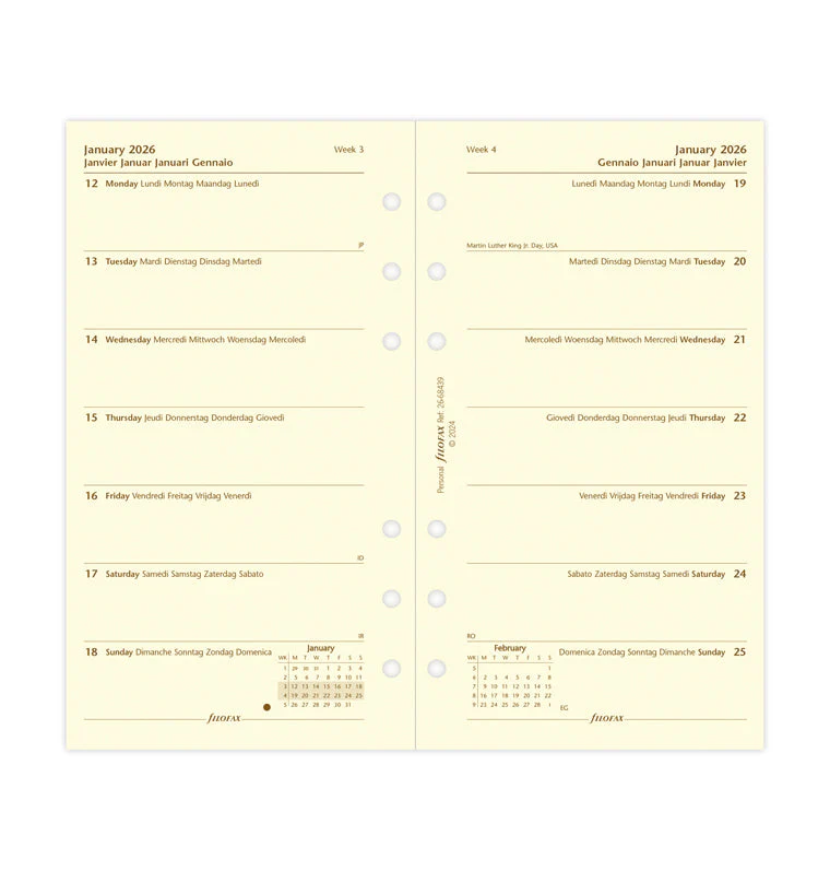 1 Woche / 1 Seite multilingual Personal 2026 - Image 4