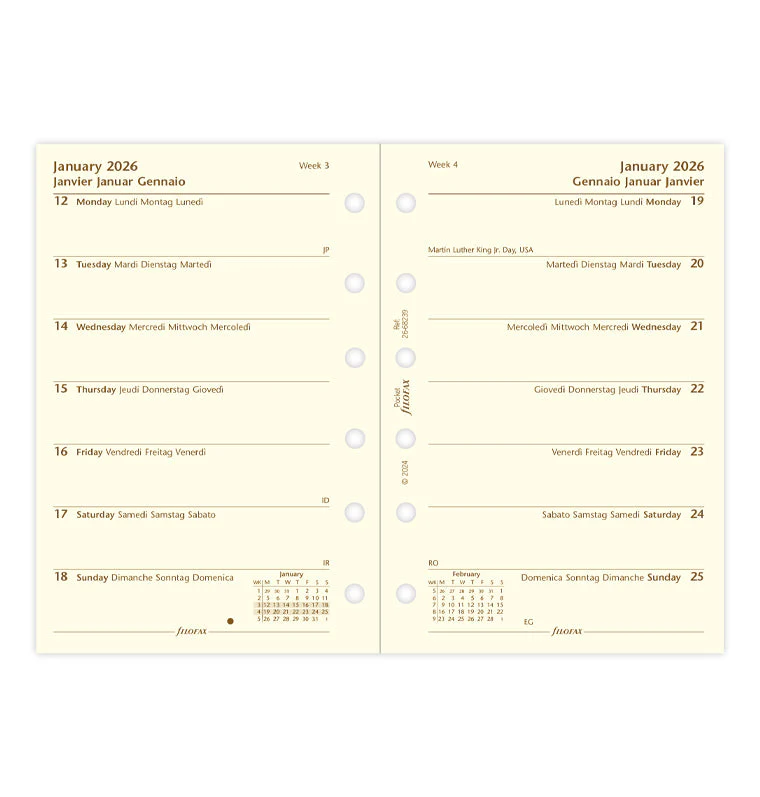 1 Woche / 1 Seite multilingual Pocket 2026 - Image 4