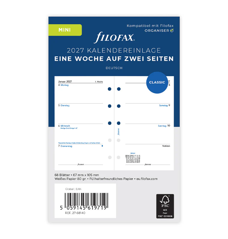 1 Woche / 2 Seiten deutsch Mini 2027