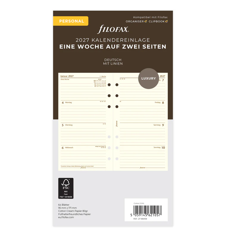 1 Woche / 2 Seiten deutsch Personal 2027