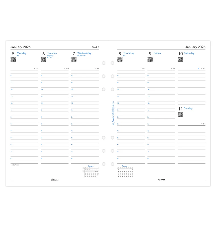 1 Woche / 2 Seiten englisch A5 2026 - Image 4