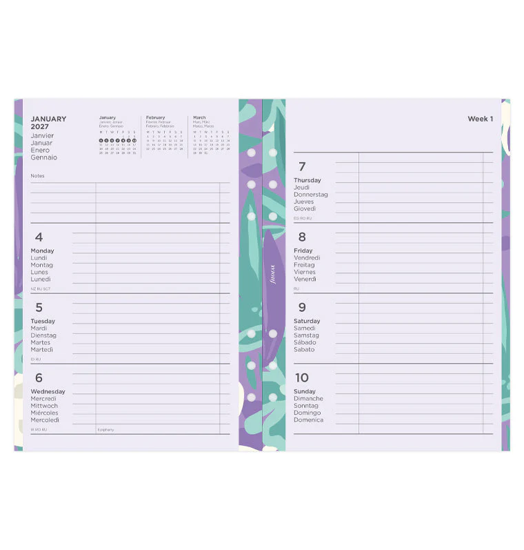 1 Woche / 2 Seiten Illustrated Diary Pack A5 2027 - Image 4