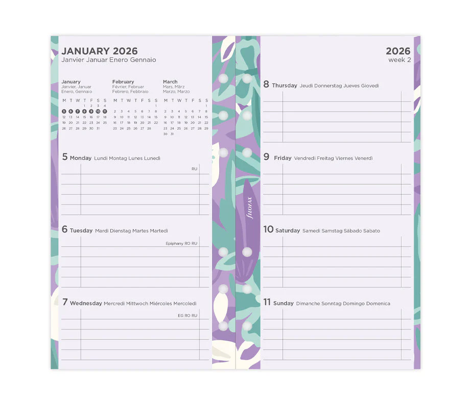1 Woche / 2 Seiten Illustrated Diary Pack Personal 2026 - Image 4