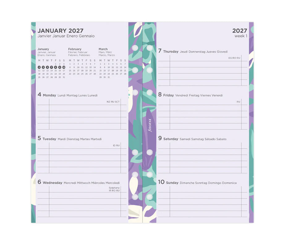 1 Woche / 2 Seiten Illustrated Diary Pack Personal 2027 - Image 4