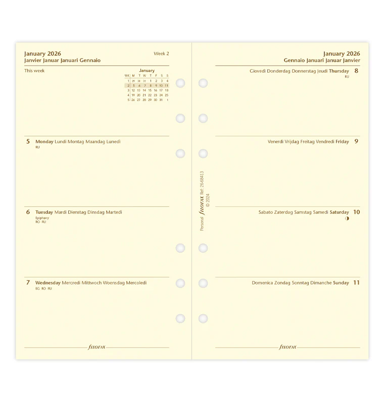 1 Woche / 2 Seiten multilingual Personal 2026 - Image 4