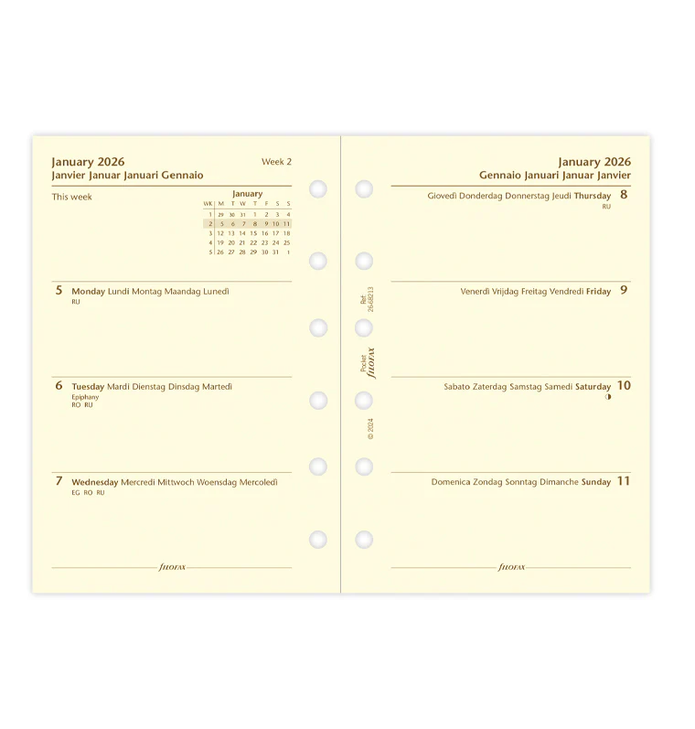 1 Woche / 2 Seiten multilingual Pocket 2026 - Image 4