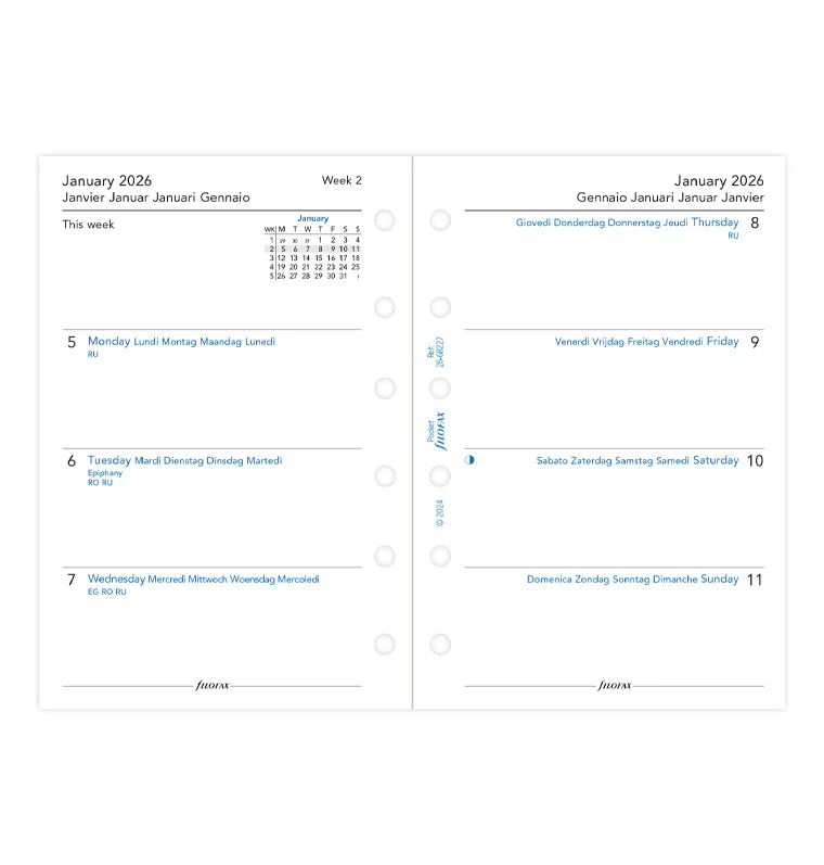 1 Woche / 2 Seiten multilingual Pocket 2026 - Image 4