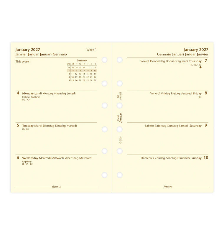 1 Woche / 2 Seiten multilingual Pocket 2027 - Image 4
