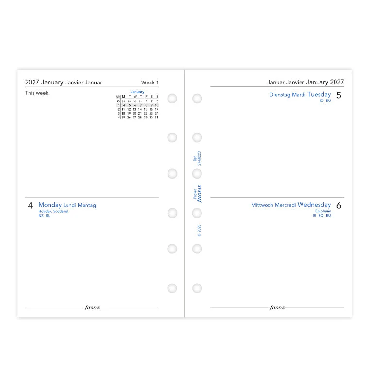 2 Tage / 1 Seite multilingual Pocket 2027 - Image 4