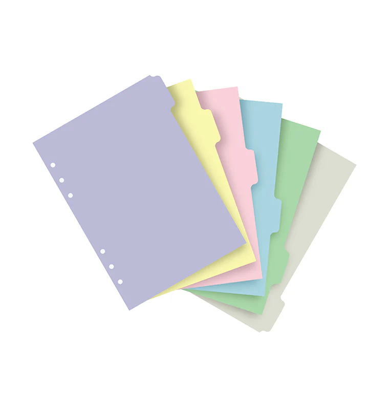 6er Blanko Trennblätter Pastel - A5 - Image 4