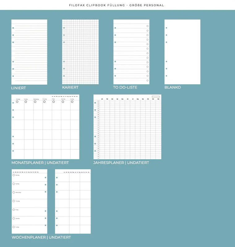 Clipbook Classic Pastels Personal Organiser - Sale - Image 5