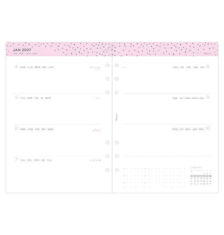 Confetti Kalender 1 Woche / 2 Seiten A5 2027 - Image 4