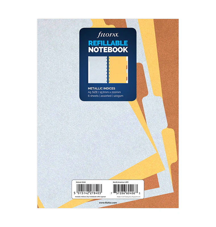 6er Notebook Trennblätter Metallic - A5 - Sale - Image 5