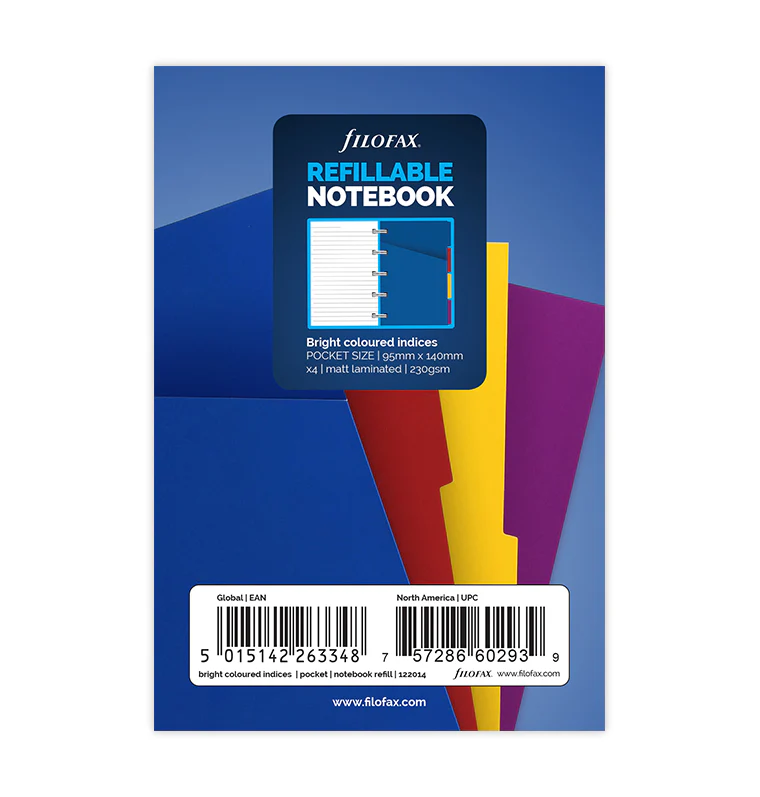 4er Notebook blanko Trennblätter Bright - Pocket - Image 4