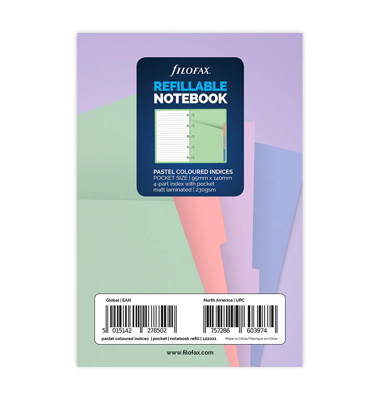 4er Blanko Notebook Trennblätter Pastel - Pocket - Image 3