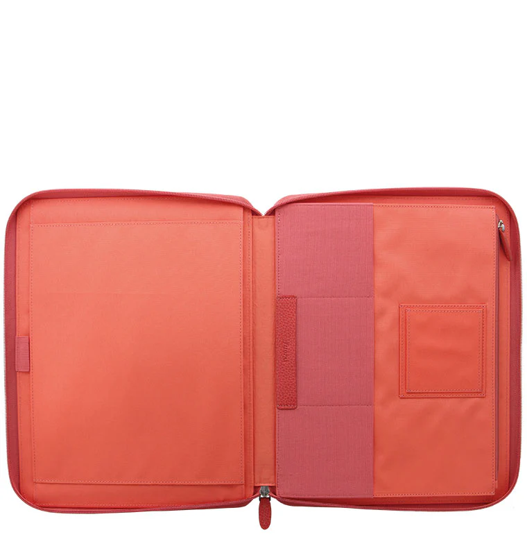 Finsbury A4 Zip Folio Coral - Image 3