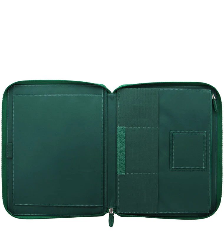 Finsbury A4 Zip Folio Forest Green - Image 3