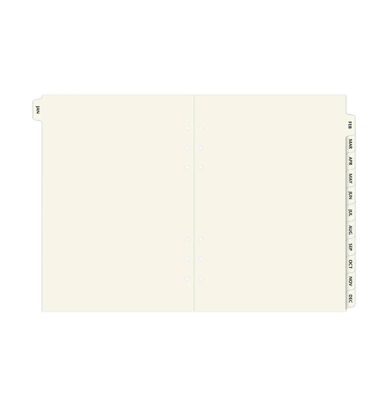Monatsregister Januar - Dezember, Cream - A5 - Image 2