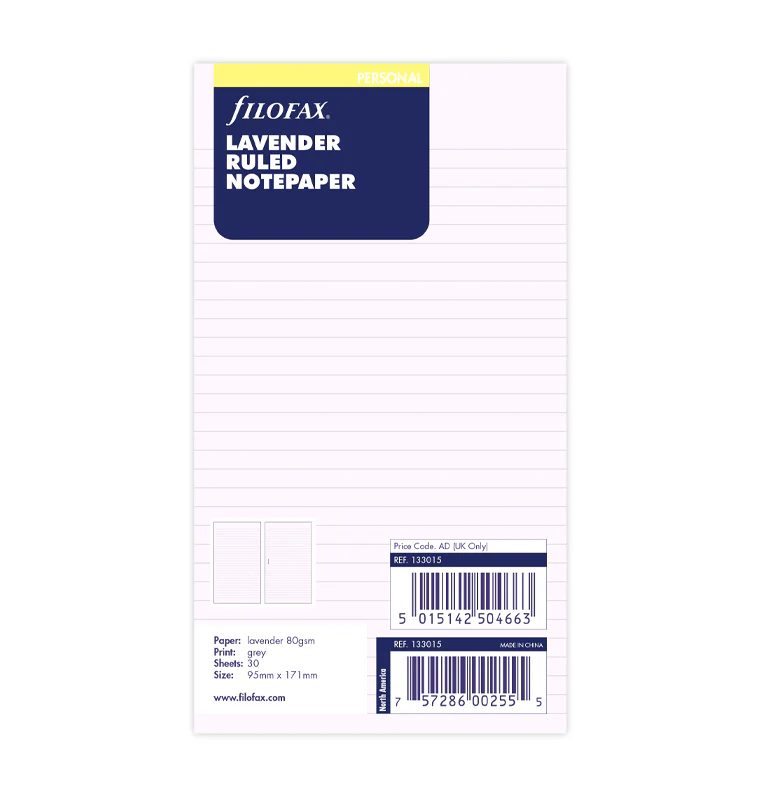 Notizpapier lavendel liniert - Personal - Sale
