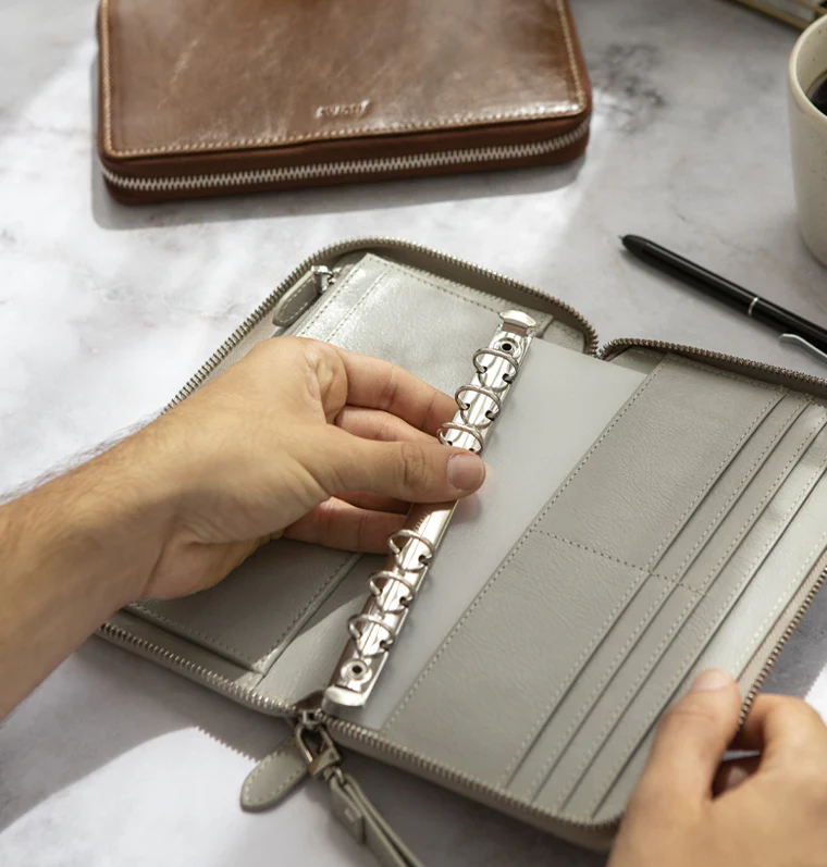 Malden Personal Compact Zip Leder Organiser - Image 22