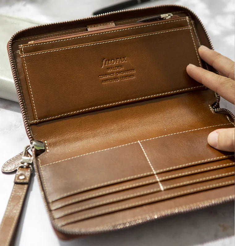 Malden Personal Compact Zip Leder Organiser - Image 7