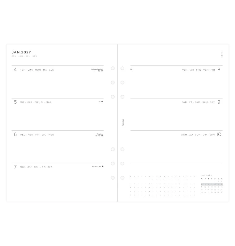 Minimal Kalender 1 Woche / 2 Seiten A5 2027 - Image 4