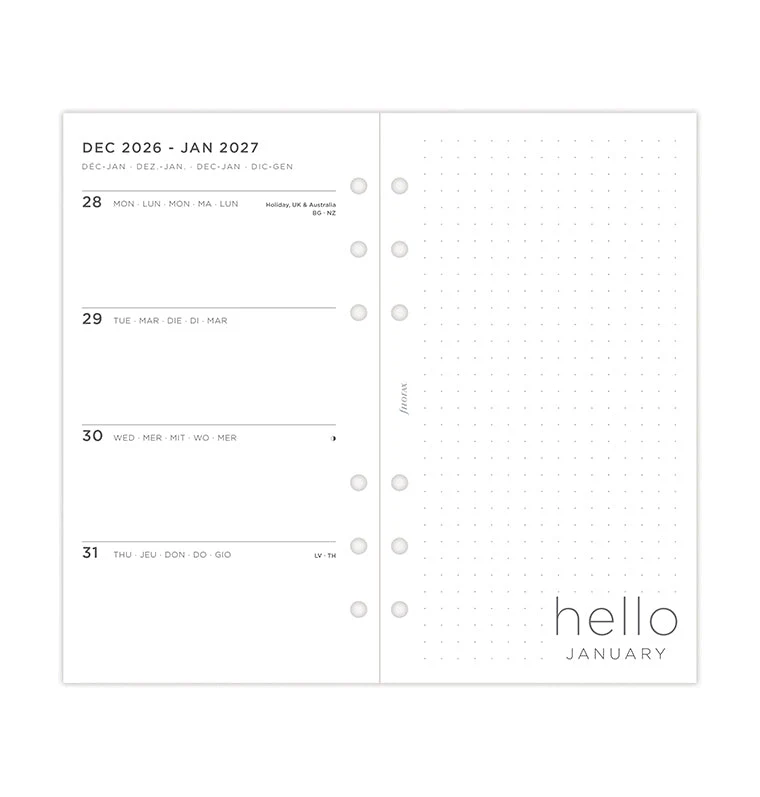 Minimal Kalender 1 Woche / 2 Seiten Personal 2027 - Image 6
