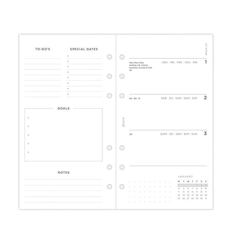 Minimal Kalender 1 Woche / 2 Seiten Personal 2027 - Image 7