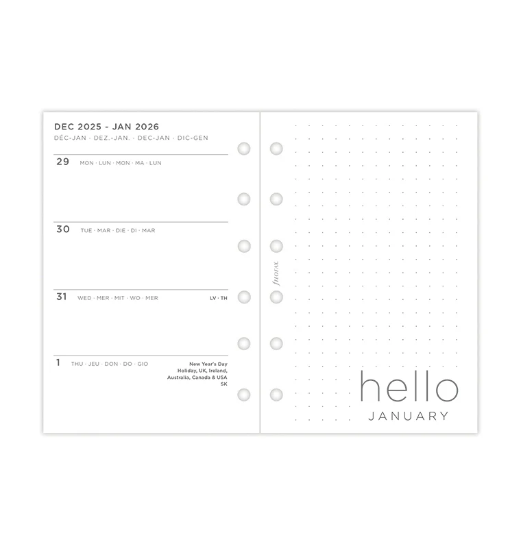 Minimal Kalender 1 Woche / 2 Seiten Pocket 2026 - Image 6