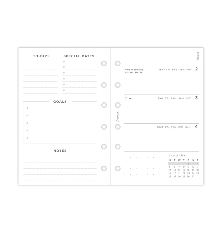Minimal Kalender 1 Woche / 2 Seiten Pocket 2026 - Image 7