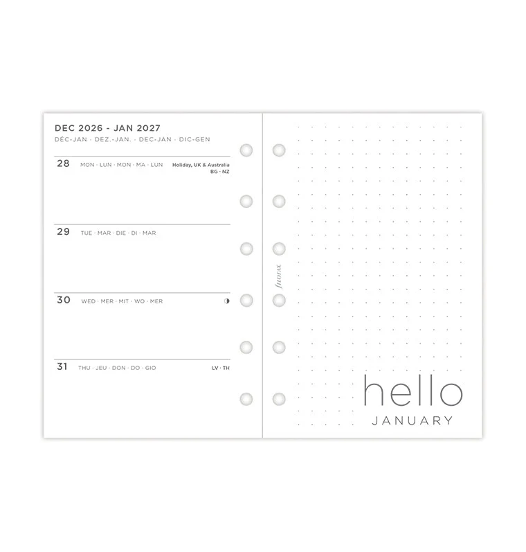 Minimal Kalender 1 Woche / 2 Seiten Pocket 2027 - Image 6