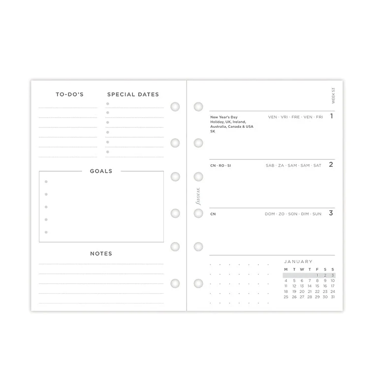 Minimal Kalender 1 Woche / 2 Seiten Pocket 2027 - Image 7