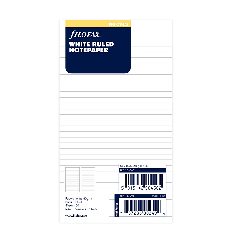 Notizpapier weiß liniert - Personal