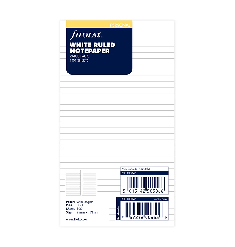 Notizpapier weiß liniert, Vorteilspack - Personal